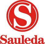 El logotipo de Sauleda es un círculo rojo con una letra s blanca dentro.
