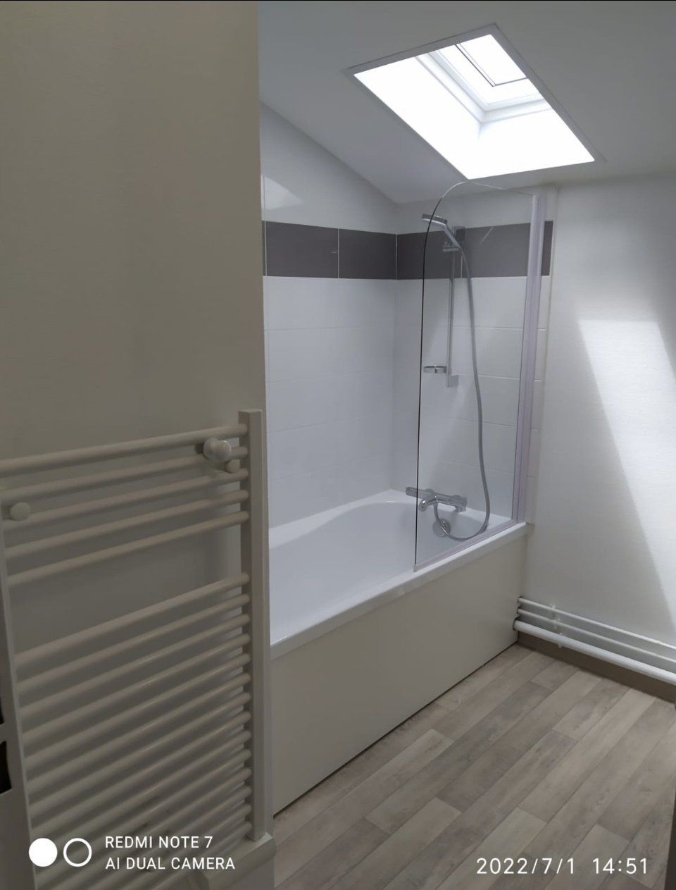 Salle de bains dans les combles