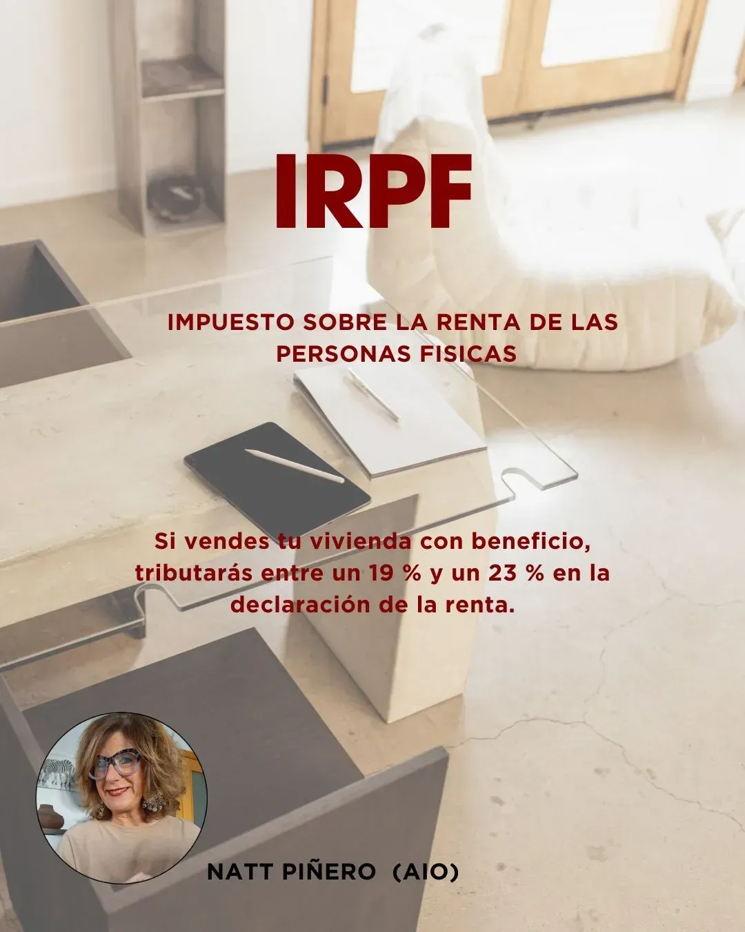 Un libro titulado IRPF escrito por Natt Pinero.