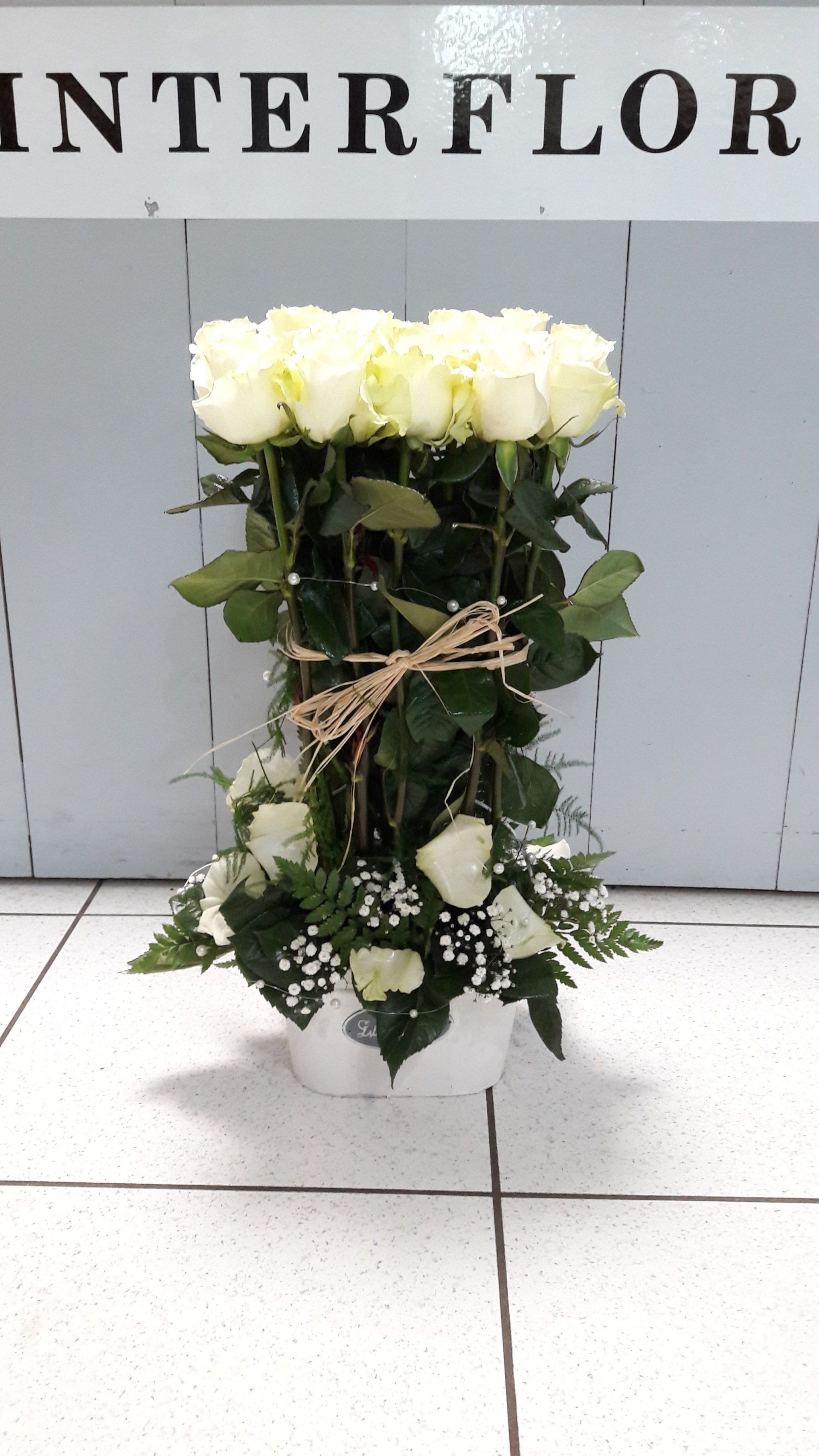 Composition de fleurs pour décès