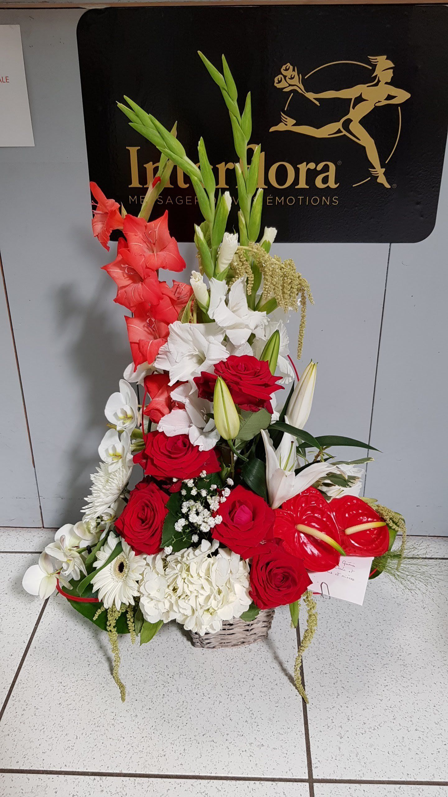 Gerbe de fleurs rouge