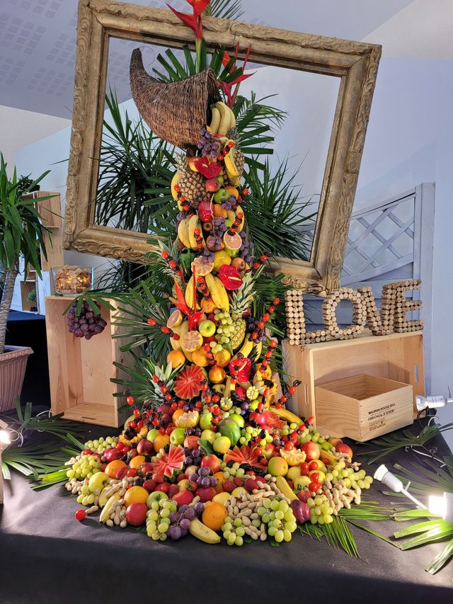Déco Fruit En Cristal Strass 3D - Pièce Maîtresse Pour Mariage, Maison, Photo - Doré