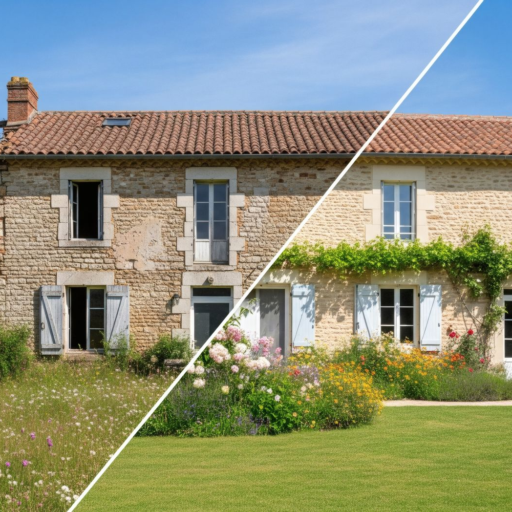 Photos avant et après d'une rénovation de maison