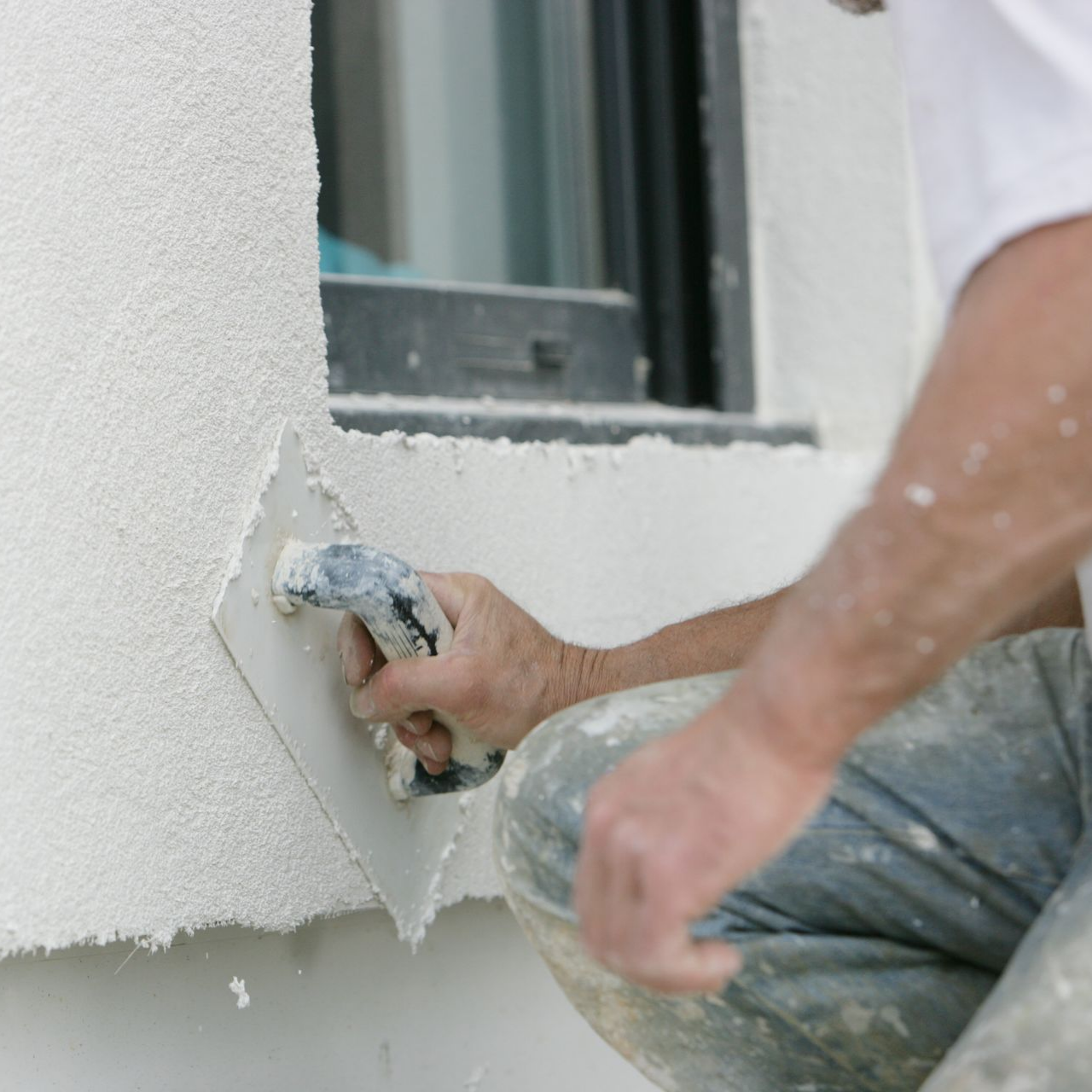 Finition en enduit d'une façade