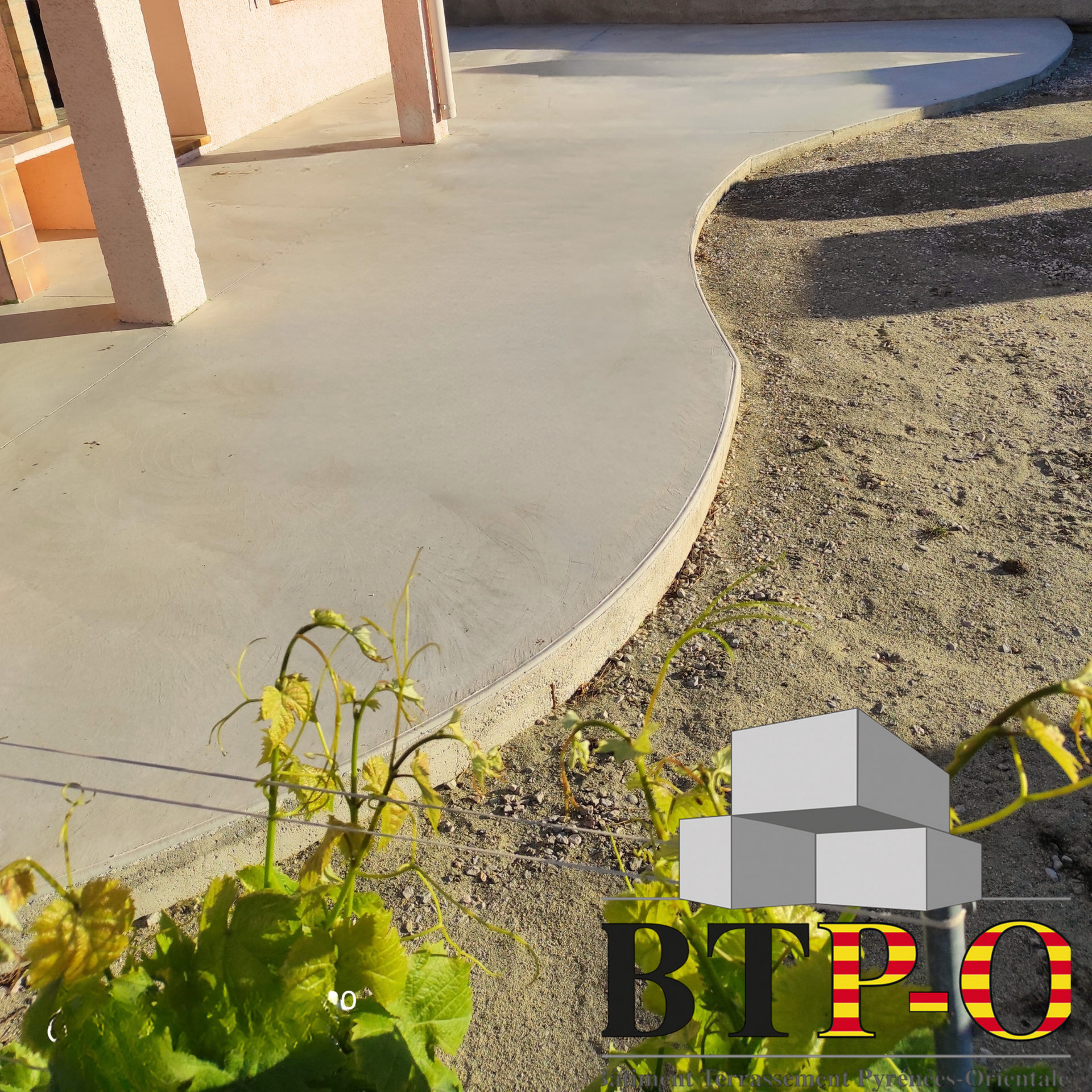 Une terrasse en construction