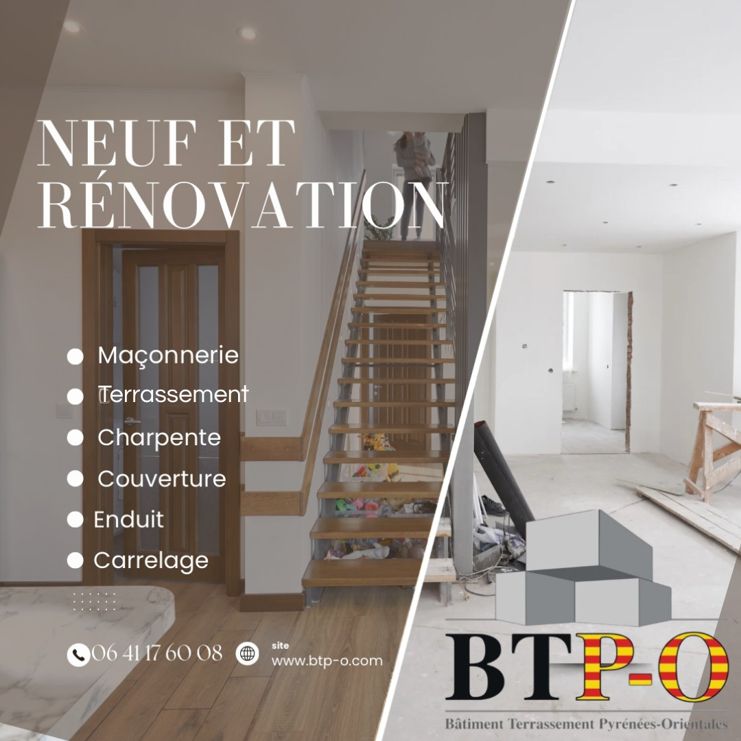 Une affiche de l'entreprise BTP-O