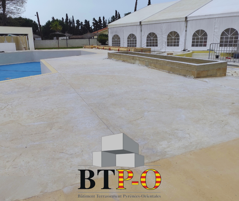 Un sol extérieur en béton