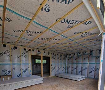 Pièce en cours d'isolation