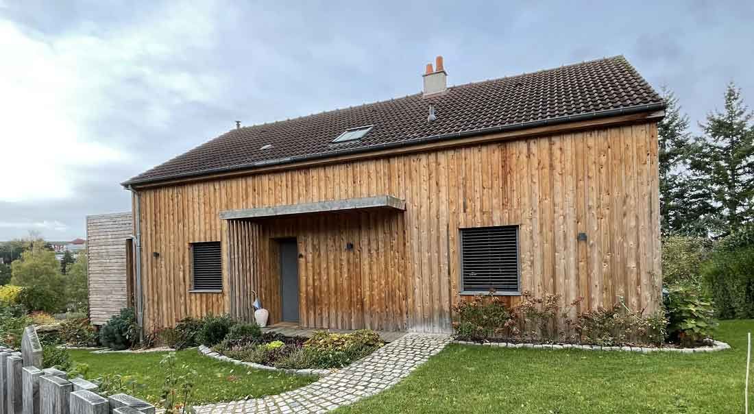 Maison neuve avec ossature en bois