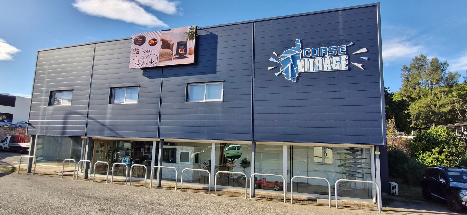 Devanture de l'entreprise SN Corse Vitrage