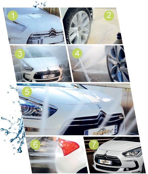 Montage d'étapes du portique Powerjet.