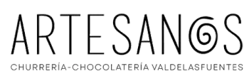 El logo para los artesanos churreria chocolateria valdelasfuentes