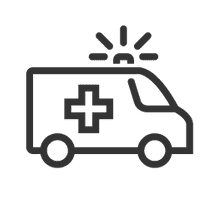 Icon Krankenwagen mit Blaulicht