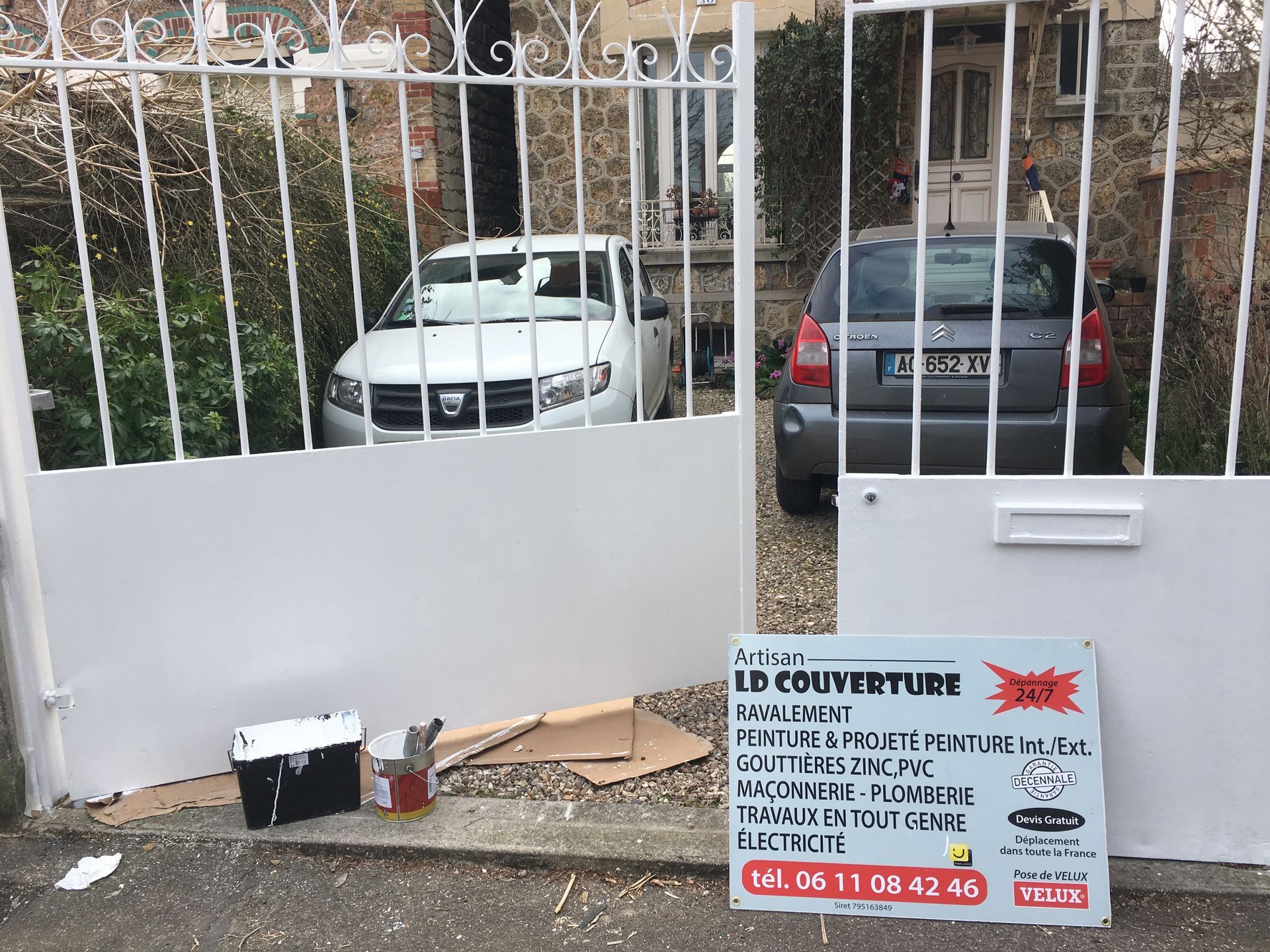 Rénovation peinture sur portail