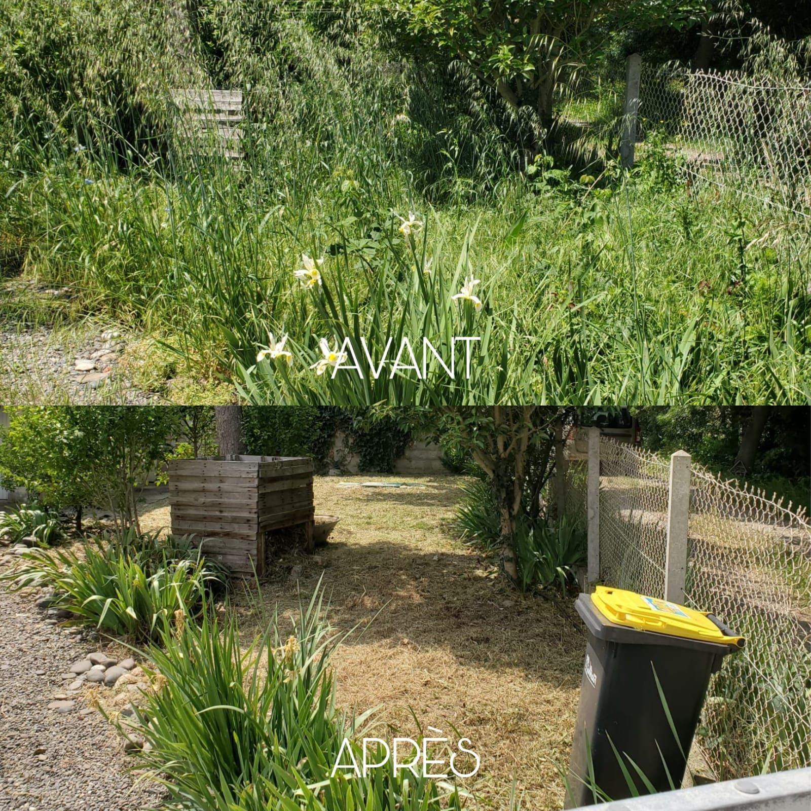 Débroussaillage de jardin.