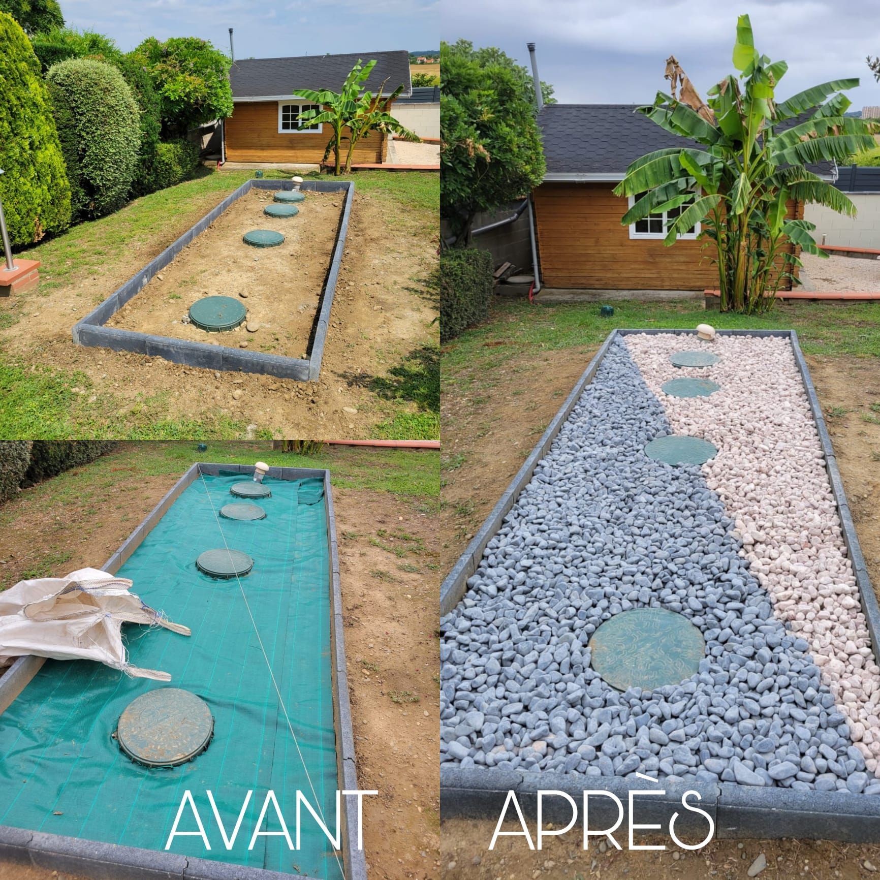 Création d'un élément paysager.