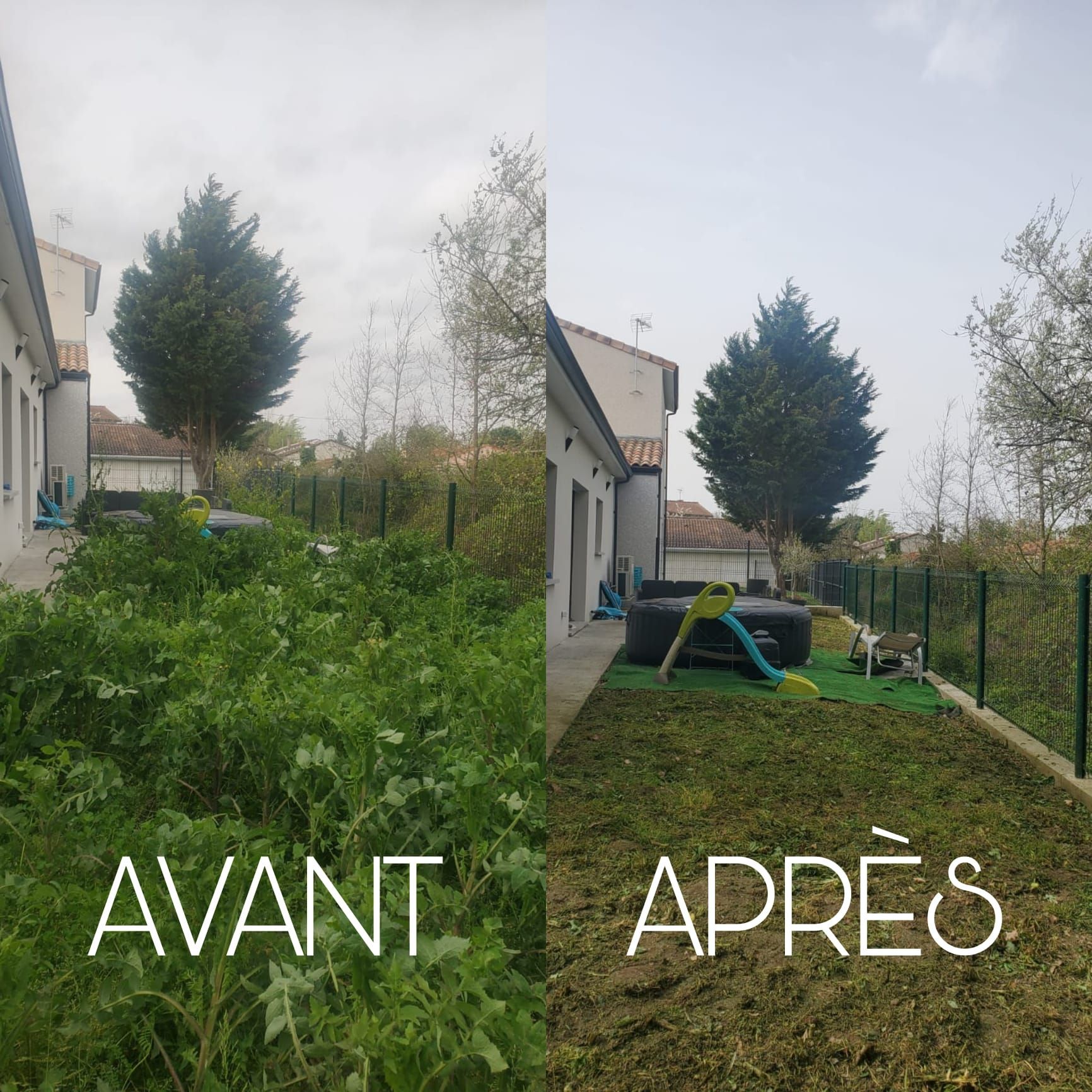 Défrichage de jardin.