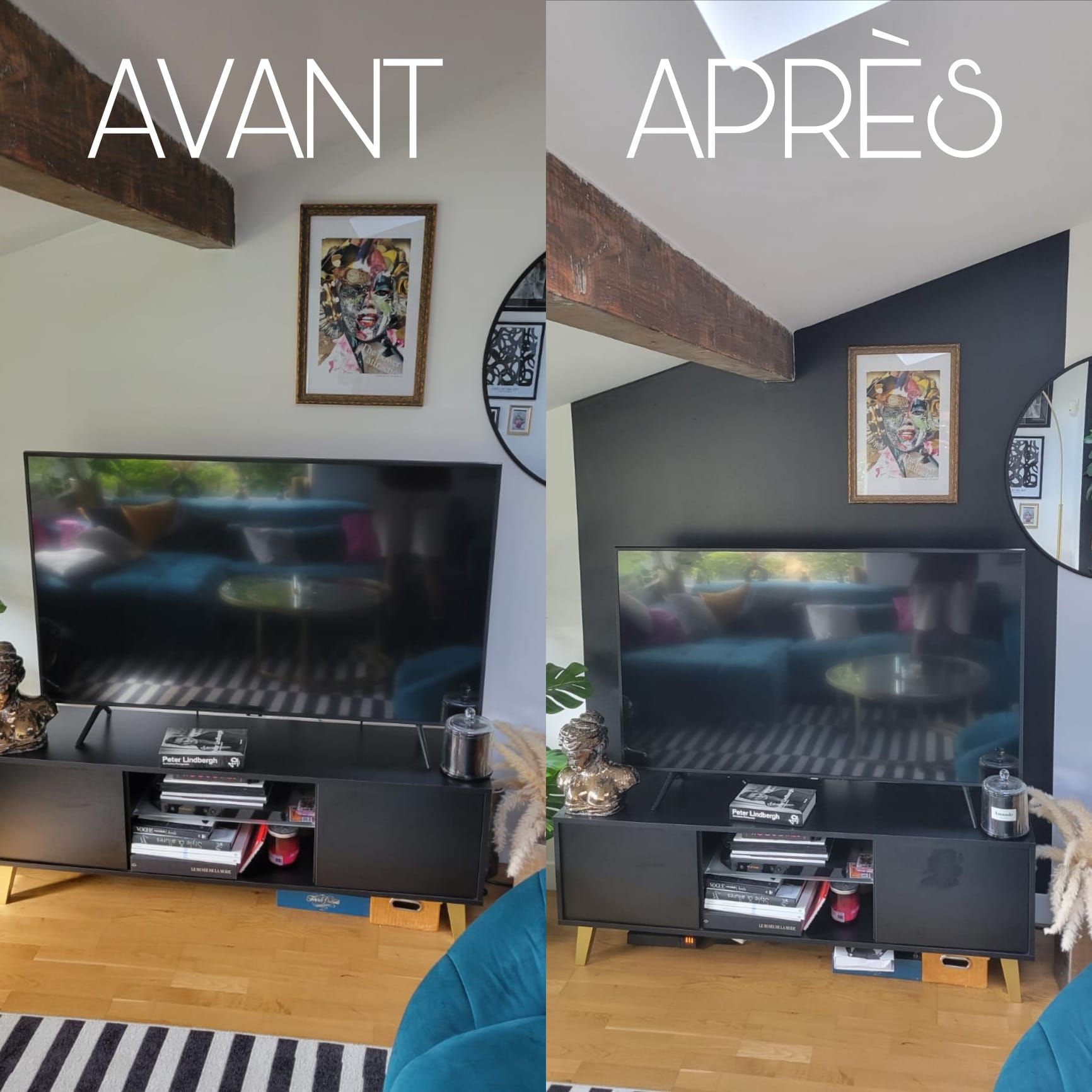 Peinture d'un mur intérieur.