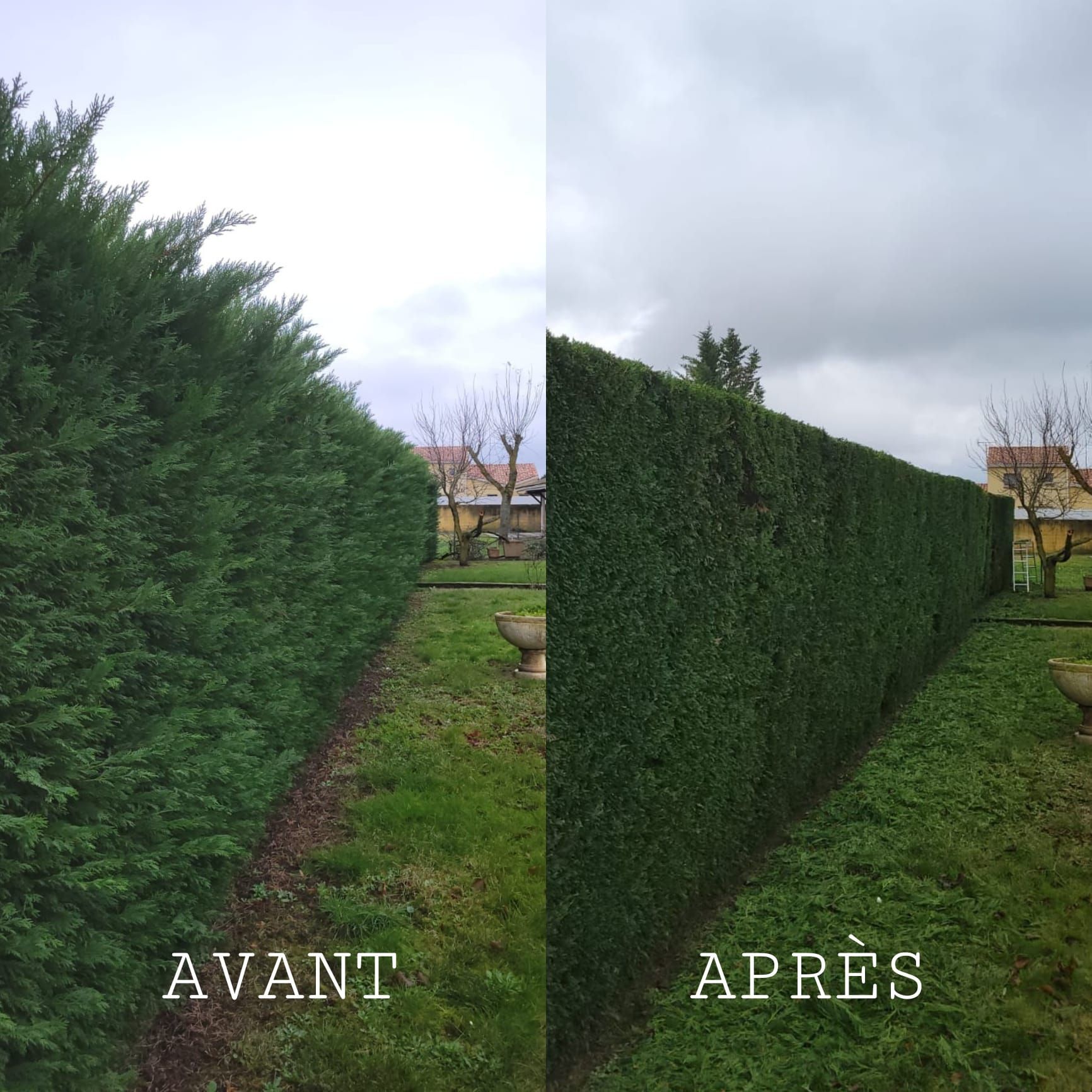 Défrichage de trottoir.