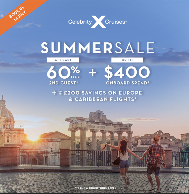 Celebrity x cruises - summer sale