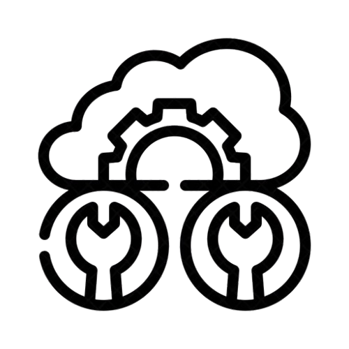 Icône d'entrepôt avec un document et deux cylindres de stockage de données.