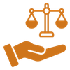 Icon Hand und Waage, Rechtsanwaltskanzlei UDO SAUL