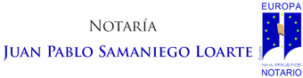 A logo for notaria juan pablo samaniego loarte