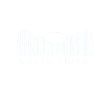 White outlined buildings with "DELTA VISTA" text below.