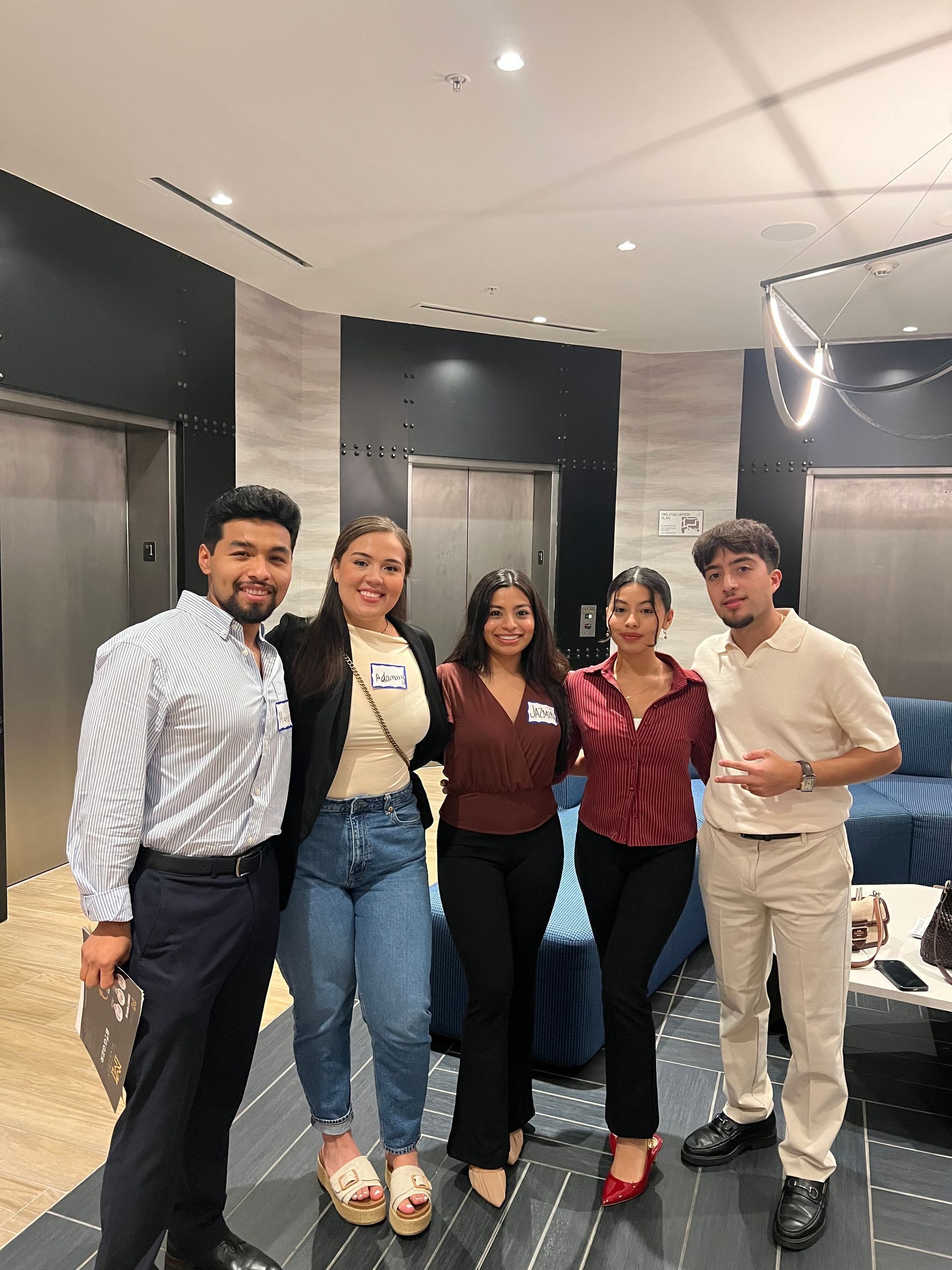 In the Lobby of a conference meeting 