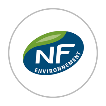 Le logo du label écologique NF Environnement