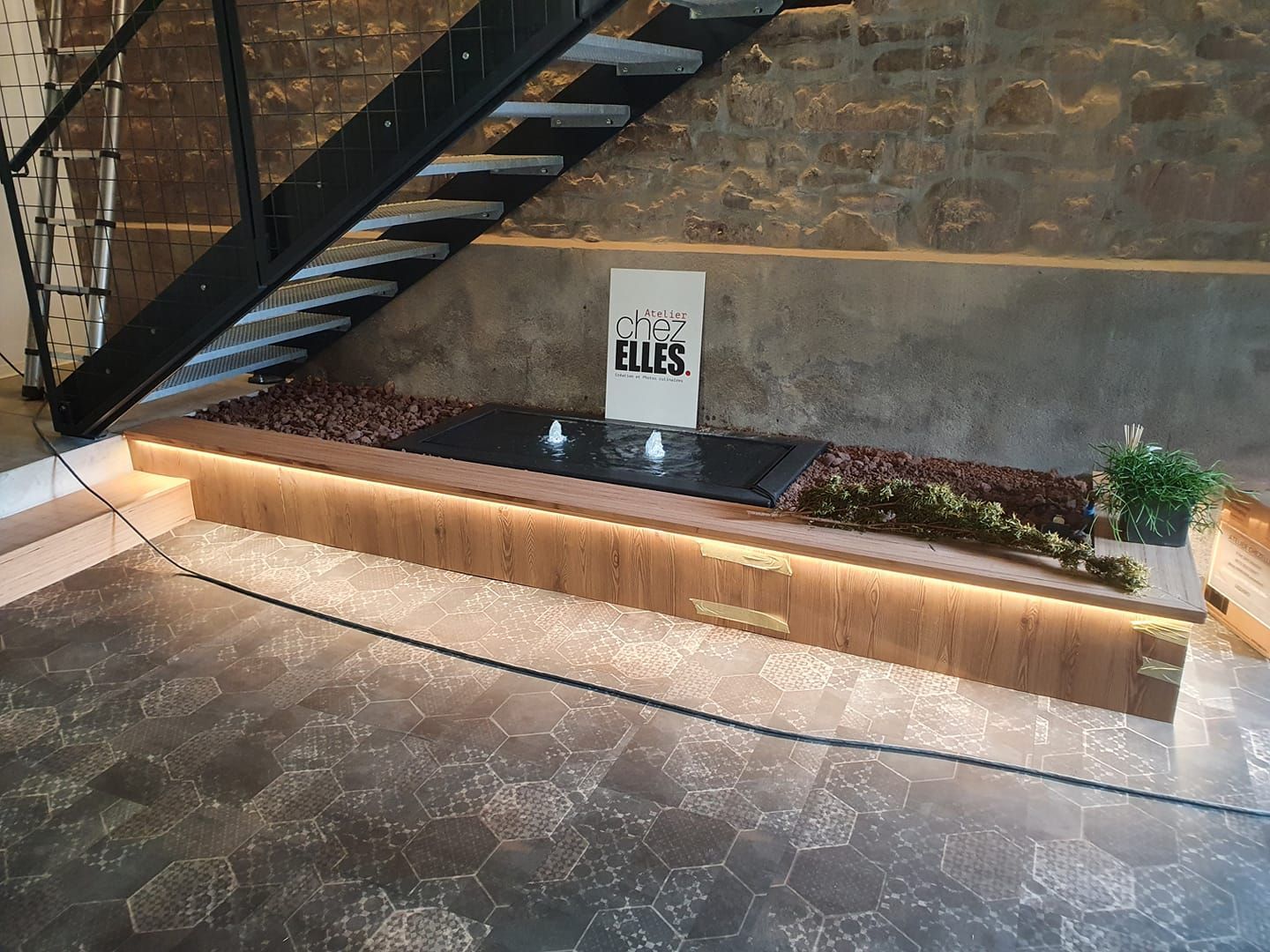 Fontaine dans hall d'entrée