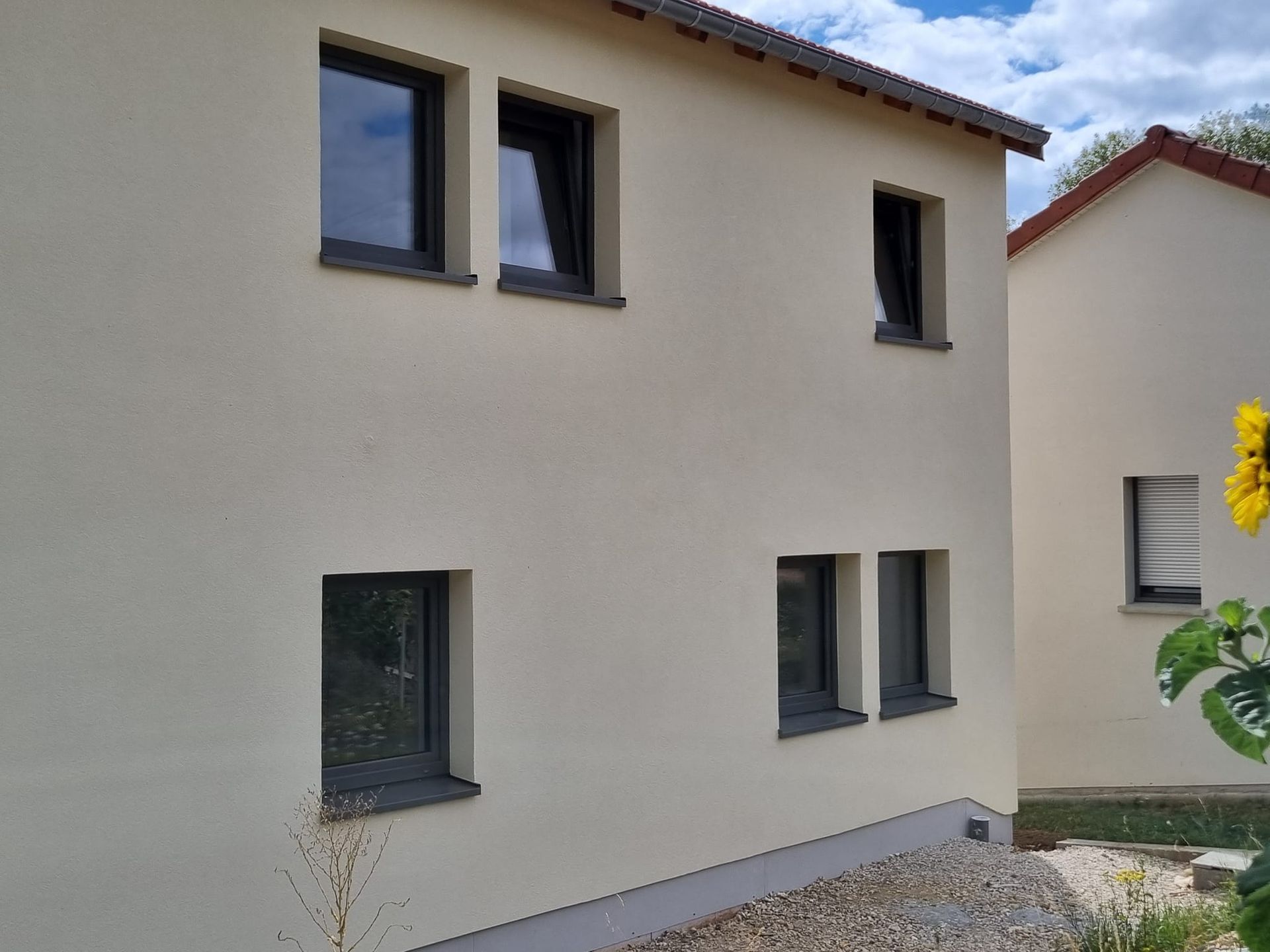 Pose de fenêtre alu anthracite