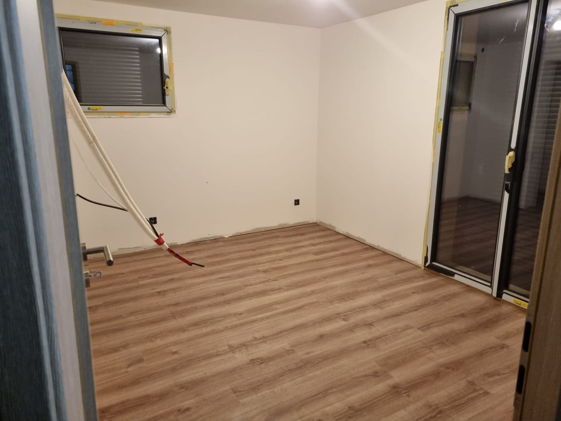 Pose de parquet bois massif