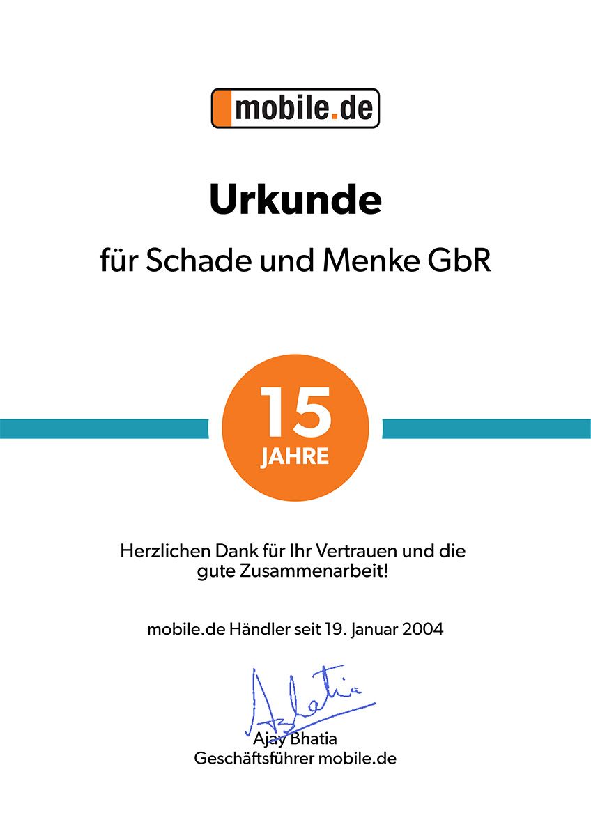 mobile.de Auszeichnung mobile.de Auszeichnung