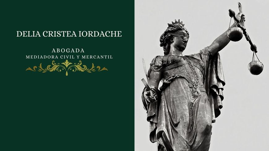 Portada de libro verde con texto y estatua de la Justicia sosteniendo balanza y espada.