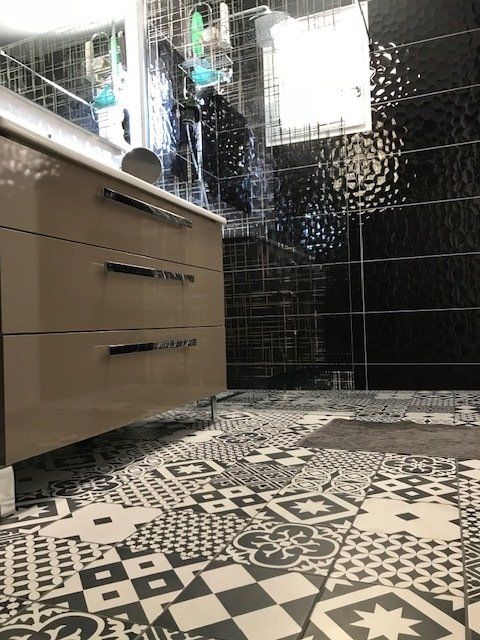 Pose de carrelage salle de bains
