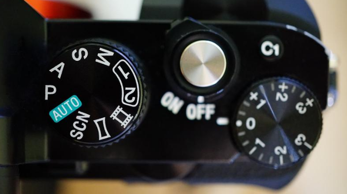 Appareil photo, vue du dessus