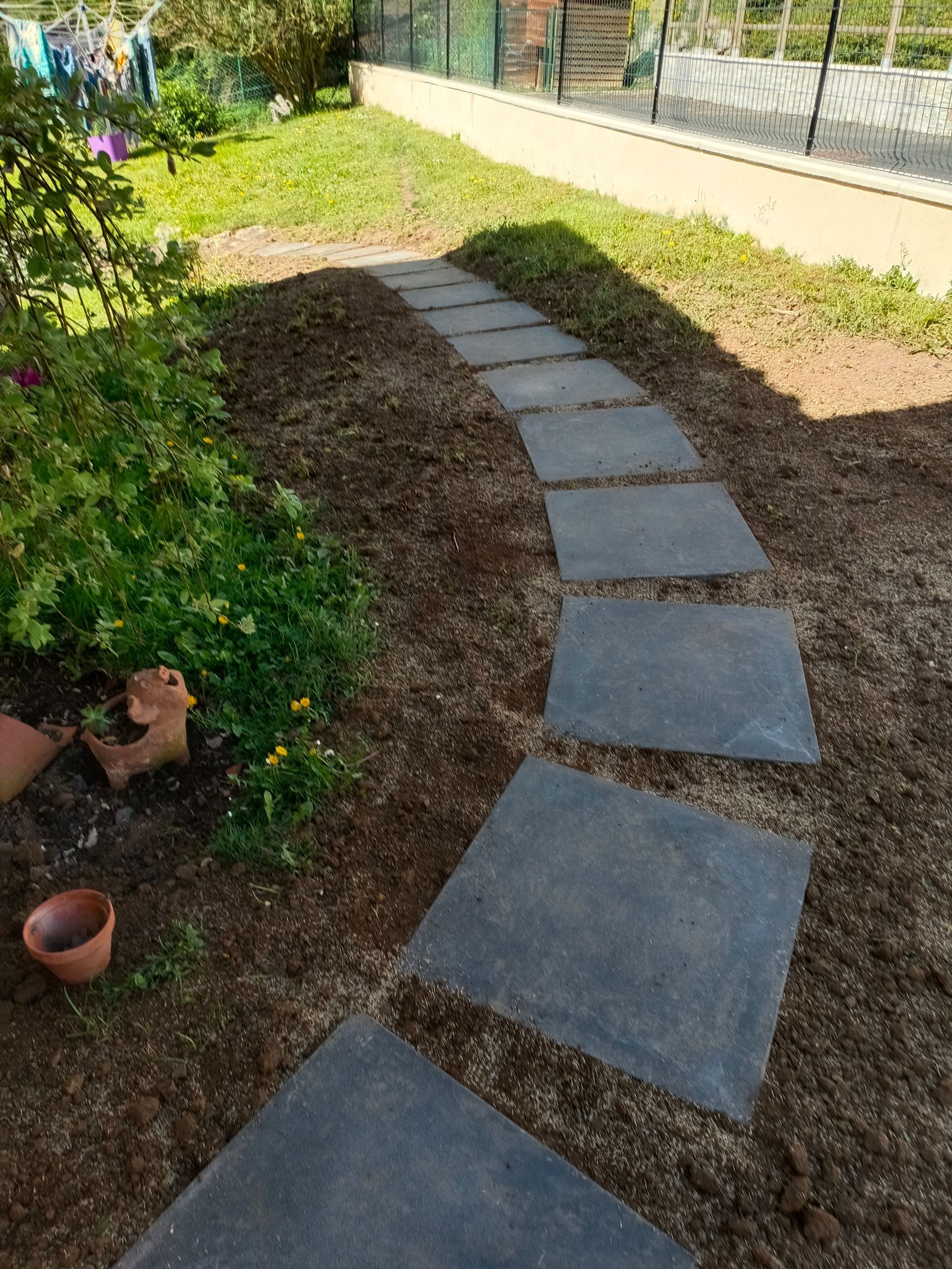 Création d'allée en pierre