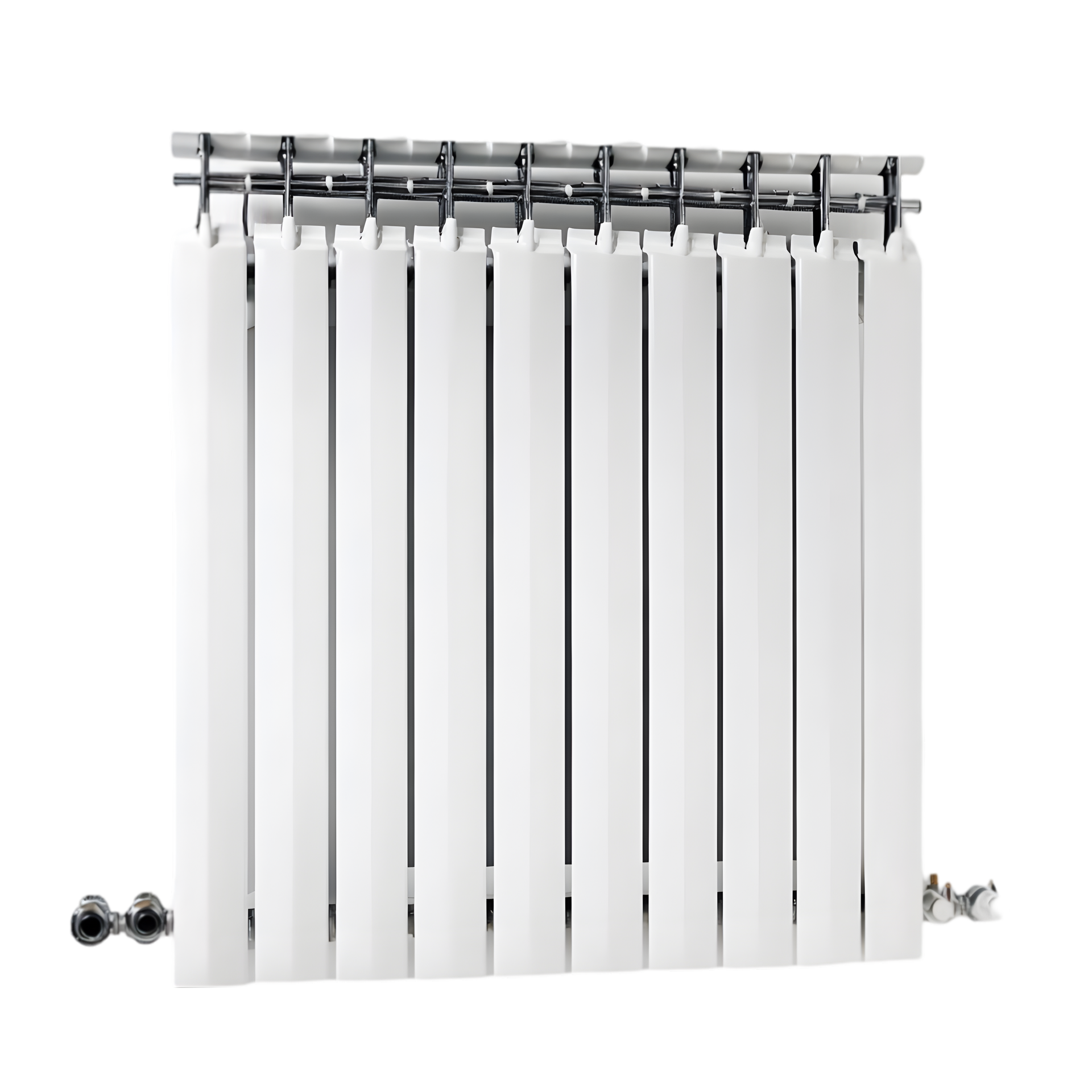 Un radiateur blanc.