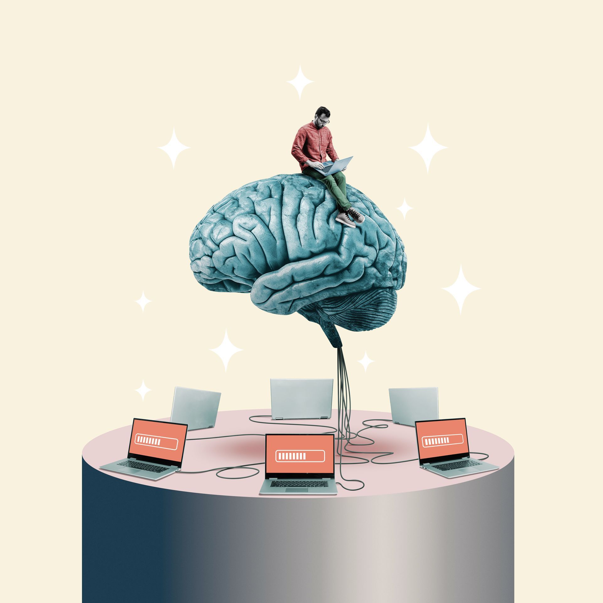 Ein Mann sitzt auf einem Sofa und unterhält sich mit einer Frau, die auf einem Klemmbrett schreibt.