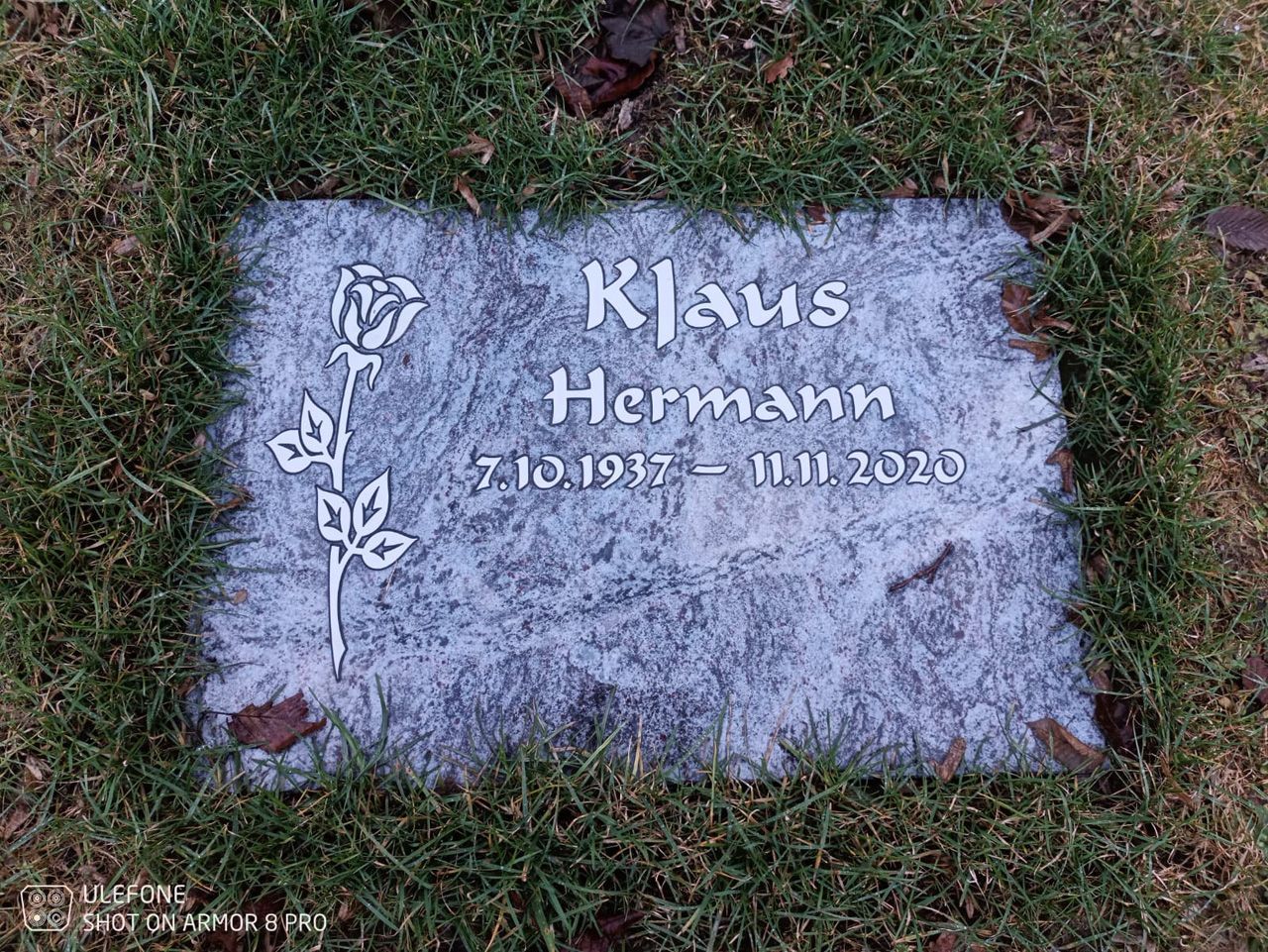 Urnen-Wiesengrab mit Foto