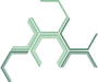 Groene, honingraatachtige geometrische vormen, gestapeld en gerangschikt tegen een witte achtergrond.