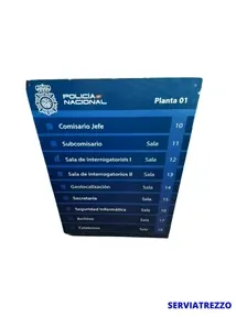 Un cartel que dice policía nacional.