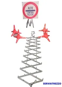 Un cartel que dice alto control policia