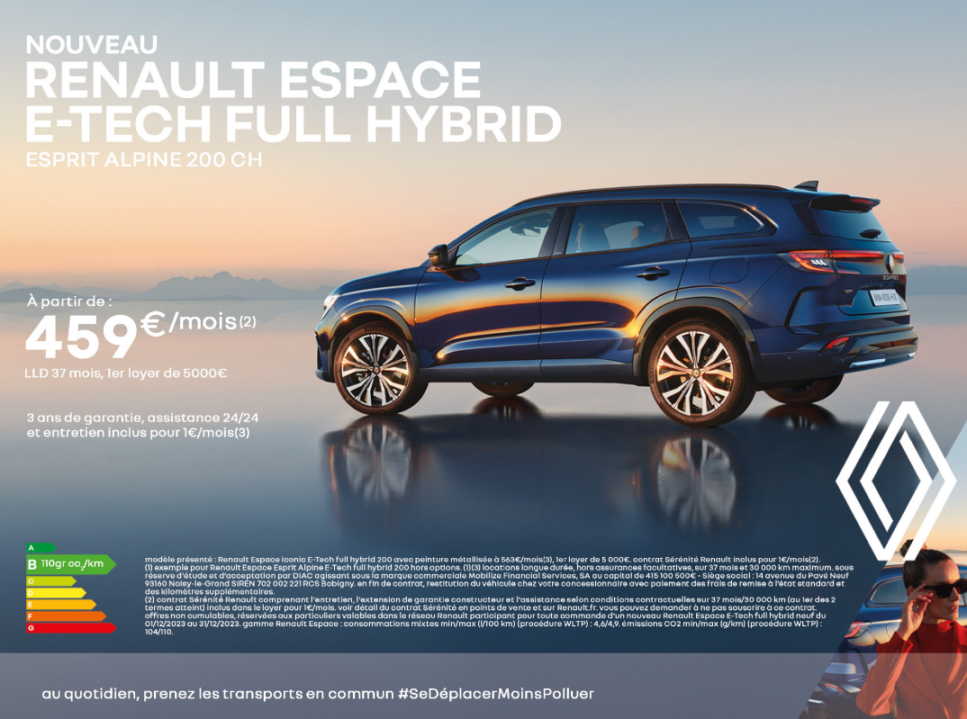 Offre Renault Espace E-Tech Full Hybrid