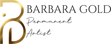 Logotipo para Barbara Gold, artista permanente, con un monograma 