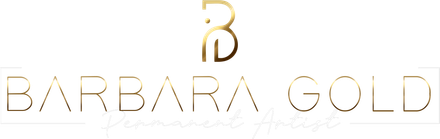 Logotipo para Barbara Gold, que incluye una "B" dorada y texto.