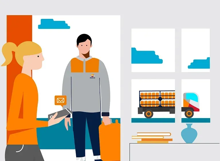 Un hombre y una mujer están parados uno al lado del otro en una habitación.