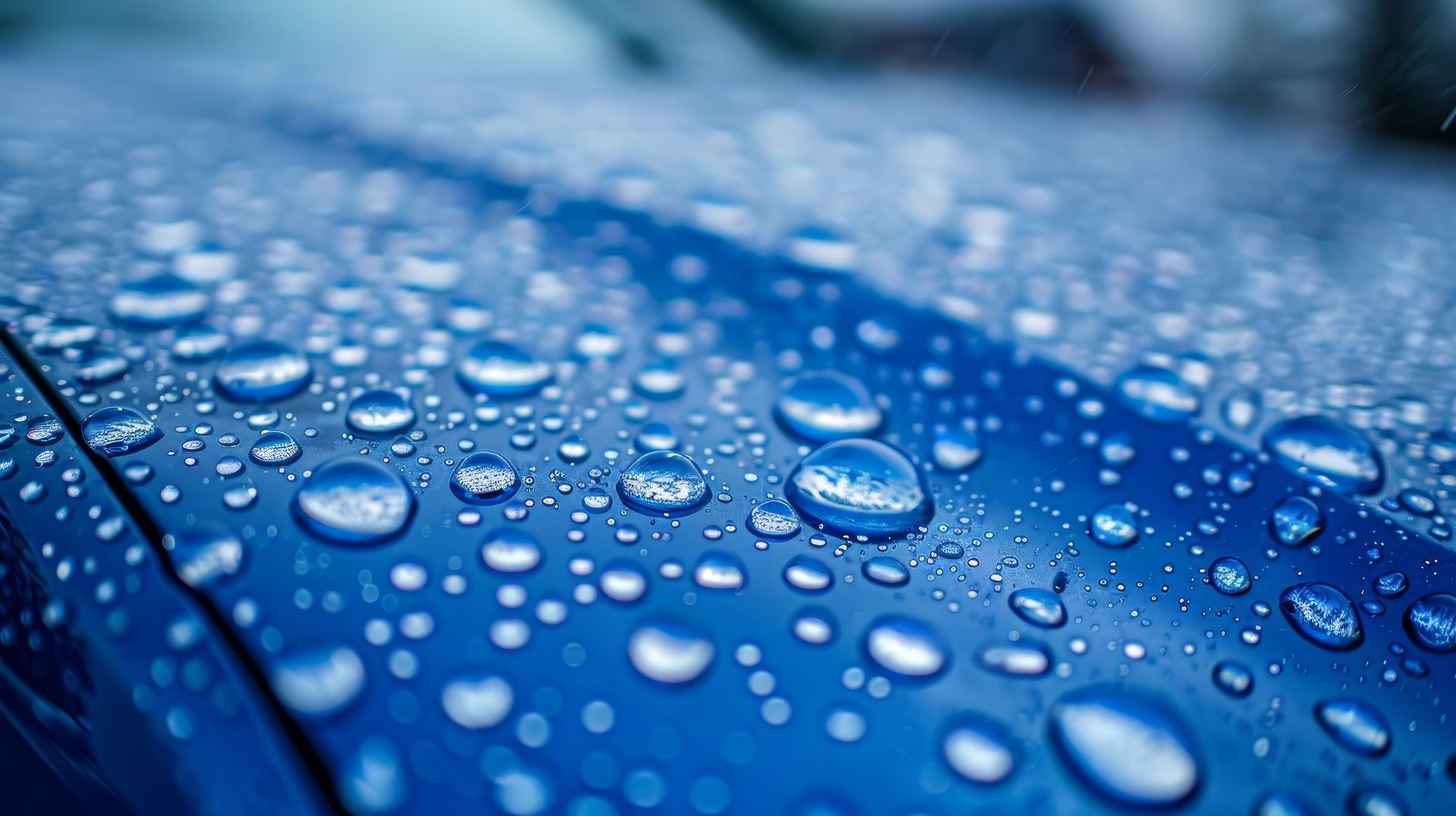 Gros plan de gouttelettes d'eau sur une couverture
