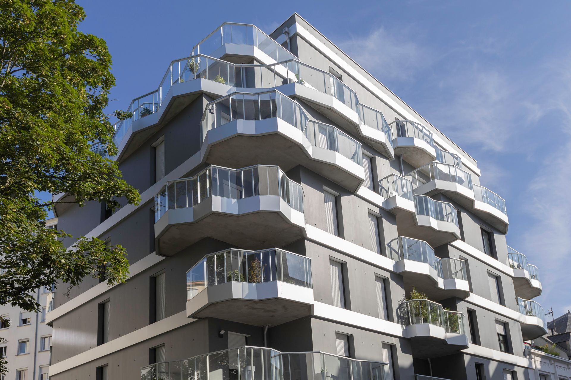 Garde-corps sur un immeuble